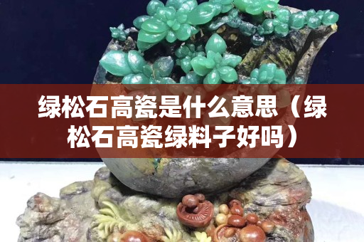 綠松石高瓷是什么意思（綠松石高瓷綠料子好嗎）