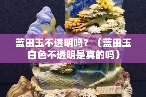 藍(lán)田玉不透明嗎？（藍(lán)田玉白色不透明是真的嗎）