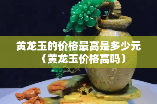 黃龍玉的價格最高是多少元（黃龍玉價格高嗎）