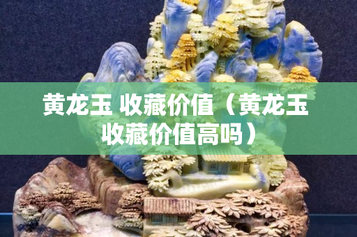 黃龍玉 收藏價值（黃龍玉 收藏價值高嗎）