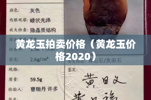 黃龍玉拍賣價格（黃龍玉價格2020）