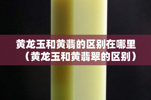 黃龍玉和黃翡的區(qū)別在哪里（黃龍玉和黃翡翠的區(qū)別）