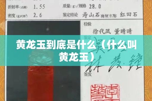 黃龍玉到底是什么（什么叫黃龍玉）