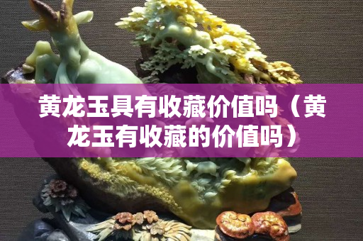 黃龍玉具有收藏價值嗎（黃龍玉有收藏的價值嗎）