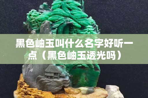 黑色岫玉叫什么名字好聽一點(diǎn)（黑色岫玉透光嗎）