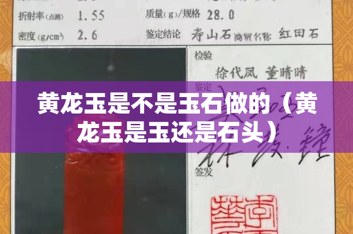黃龍玉是不是玉石做的（黃龍玉是玉還是石頭）