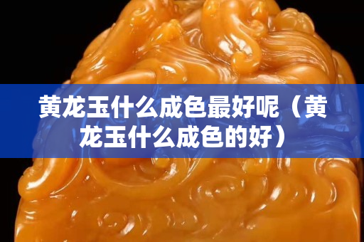 黃龍玉什么成色最好呢（黃龍玉什么成色的好）