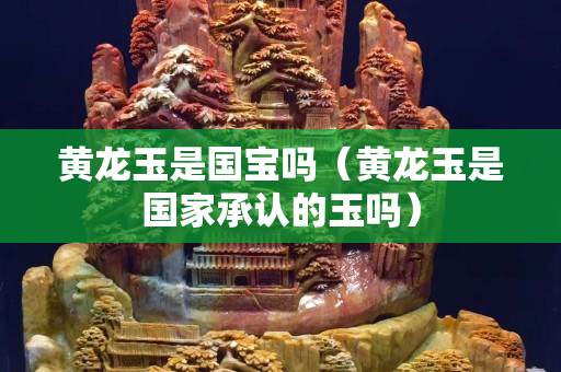 黃龍玉是國寶嗎（黃龍玉是國家承認的玉嗎）