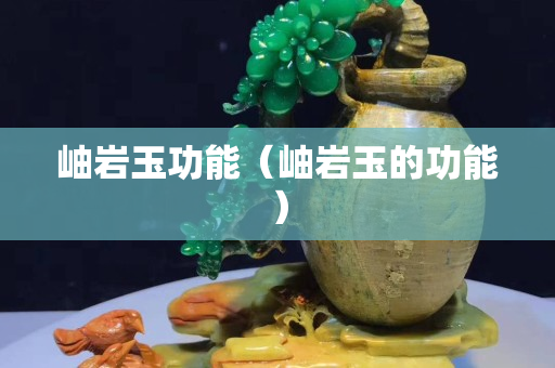 岫巖玉功能（岫巖玉的功能）