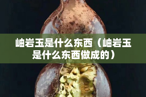 岫巖玉是什么東西（岫巖玉是什么東西做成的）