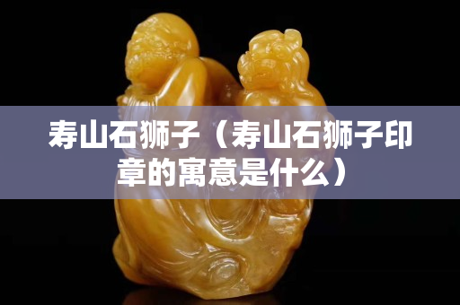 壽山石獅子（壽山石獅子印章的寓意是什么）