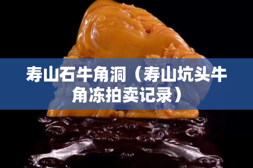 壽山石牛角洞（壽山坑頭牛角凍拍賣記錄）