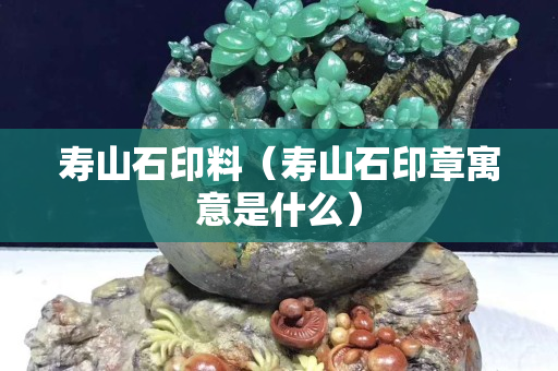 壽山石印料（壽山石印章寓意是什么）