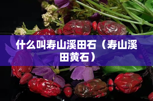 什么叫壽山溪田石（壽山溪田黃石）