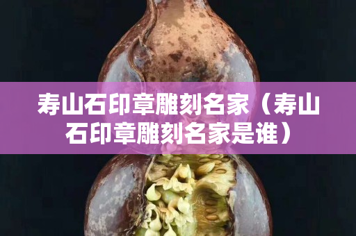 壽山石印章雕刻名家（壽山石印章雕刻名家是誰）