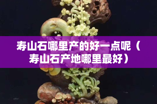 壽山石哪里產的好一點呢（壽山石產地哪里最好）