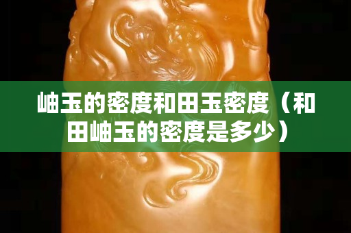 岫玉的密度和田玉密度（和田岫玉的密度是多少）