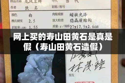 網上買的壽山田黃石是真是假（壽山田黃石造假）