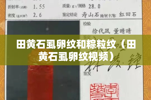 田黃石虱卵紋和粽粒紋（田黃石虱卵紋視頻）