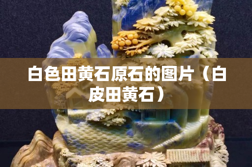 白色田黃石原石的圖片（白皮田黃石）