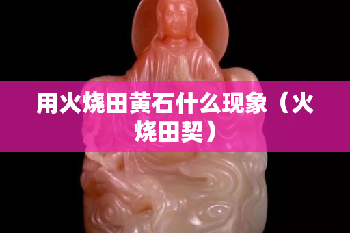 用火燒田黃石什么現象（火燒田契）