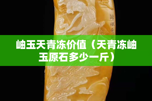 岫玉天青凍價值（天青凍岫玉原石多少一斤）