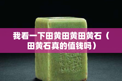 我看一下田黃田黃田黃石（田黃石真的值錢嗎）
