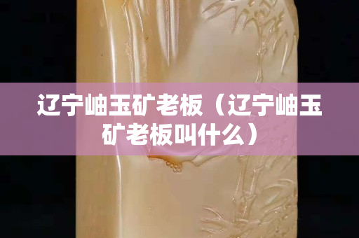 遼寧岫玉礦老板（遼寧岫玉礦老板叫什么）