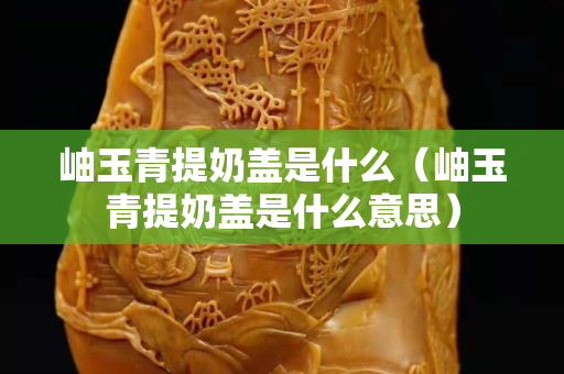 岫玉青提奶蓋是什么（岫玉青提奶蓋是什么意思）