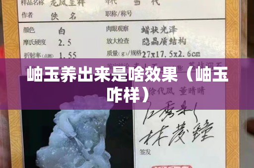 岫玉養出來是啥效果（岫玉咋樣）