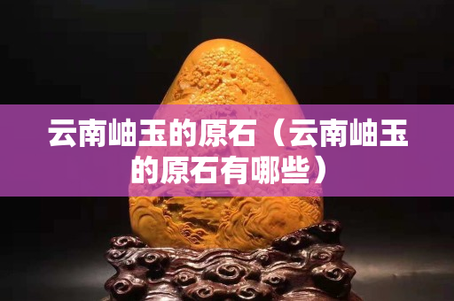 云南岫玉的原石（云南岫玉的原石有哪些）