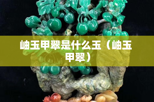 岫玉甲翠是什么玉（岫玉 甲翠）