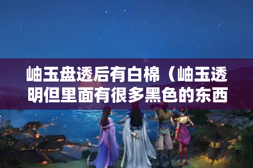 岫玉盤透后有白棉（岫玉透明但里面有很多黑色的東西）