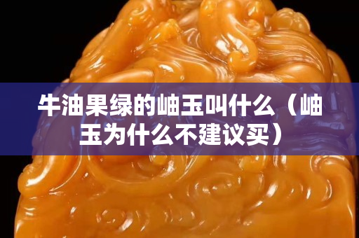 牛油果綠的岫玉叫什么（岫玉為什么不建議買）