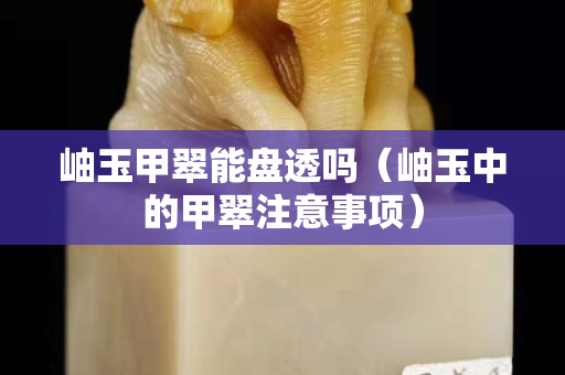 岫玉甲翠能盤透嗎（岫玉中的甲翠注意事項(xiàng)）