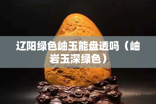 遼陽綠色岫玉能盤透嗎（岫巖玉深綠色）