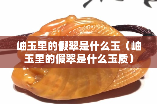 岫玉里的假翠是什么玉（岫玉里的假翠是什么玉質）