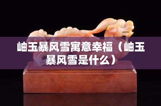 岫玉暴風(fēng)雪寓意幸福（岫玉暴風(fēng)雪是什么）