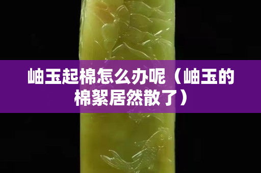 岫玉起棉怎么辦呢（岫玉的棉絮居然散了）