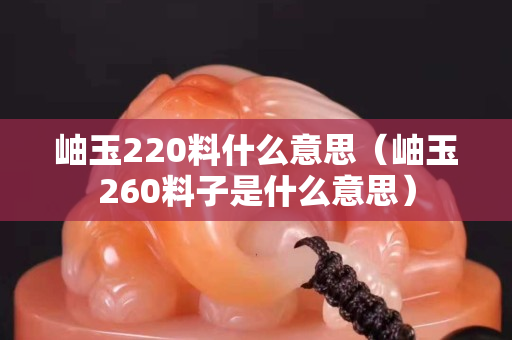 岫玉220料什么意思（岫玉260料子是什么意思）