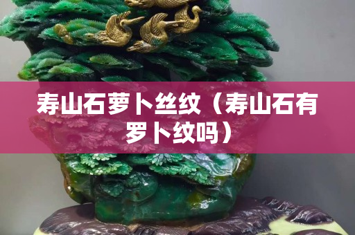 壽山石蘿卜絲紋（壽山石有羅卜紋嗎）