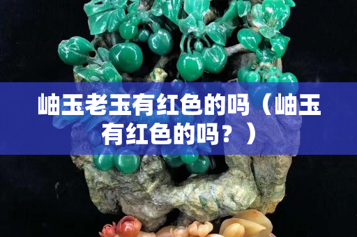 岫玉老玉有紅色的嗎（岫玉有紅色的嗎？）