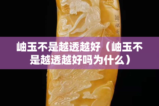 岫玉不是越透越好（岫玉不是越透越好嗎為什么）