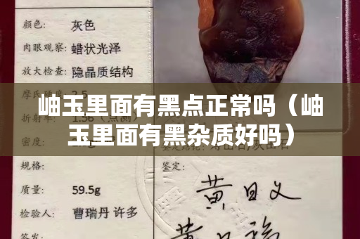 岫玉里面有黑點正常嗎（岫玉里面有黑雜質(zhì)好嗎）