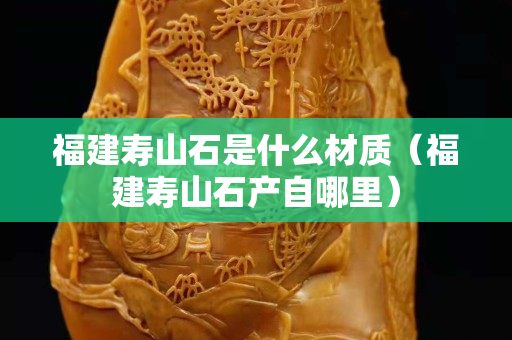 福建壽山石是什么材質（福建壽山石產自哪里）