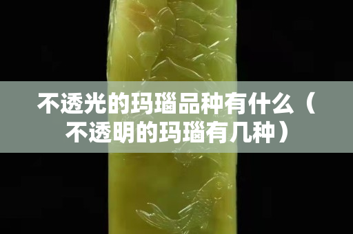 不透光的瑪瑙品種有什么（不透明的瑪瑙有幾種）