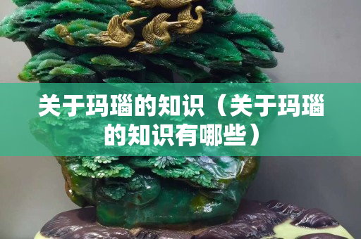 關于瑪瑙的知識（關于瑪瑙的知識有哪些）