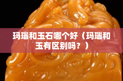 瑪瑙和玉石哪個好（瑪瑙和玉有區別嗎？）