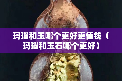 瑪瑙和玉哪個更好更值錢（瑪瑙和玉石哪個更好）