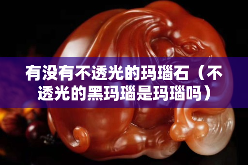 有沒有不透光的瑪瑙石（不透光的黑瑪瑙是瑪瑙嗎）